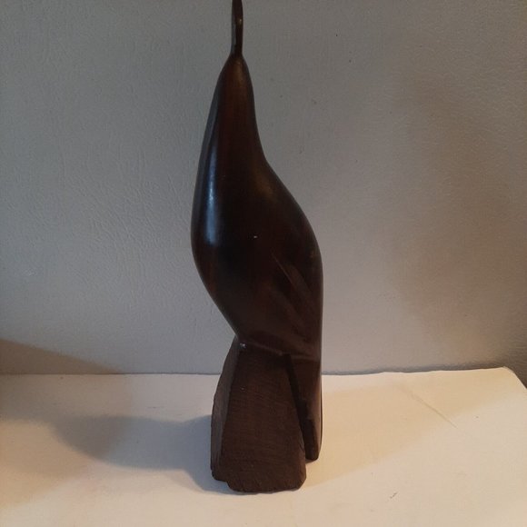 Hand Carved Ironwood Pharaoh Quail Bird Sculpture 7 inch Figurine - Picture 3 of 11